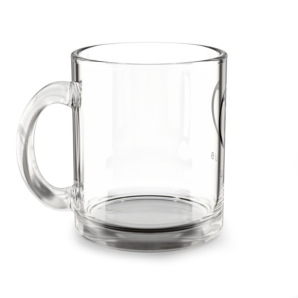 Tulsa Club Glass Mug — 10oz Clear Coffee & Tea Cup with Monogram Logo