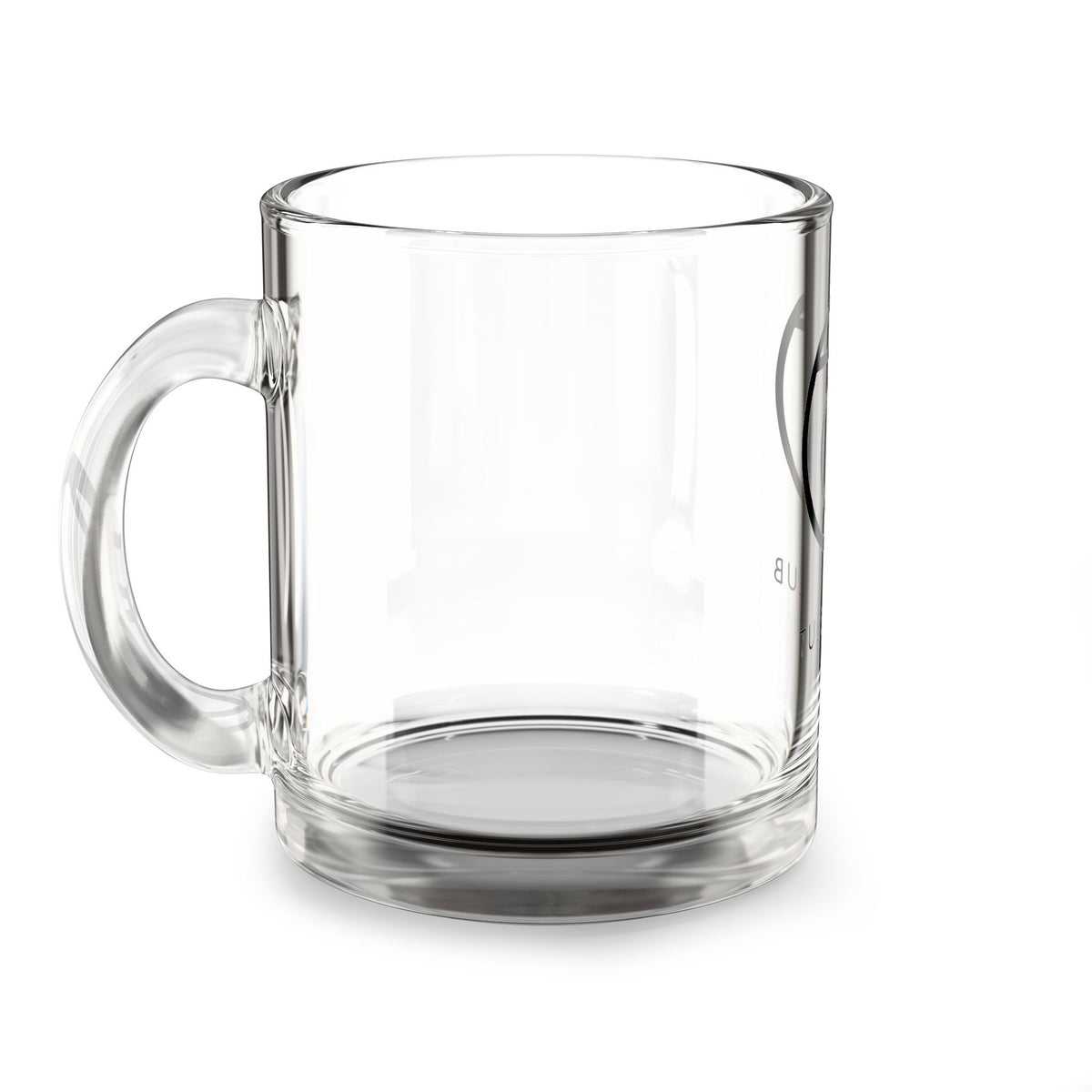 Tulsa Club Glass Mug — 10oz Clear Coffee & Tea Cup with Monogram Logo
