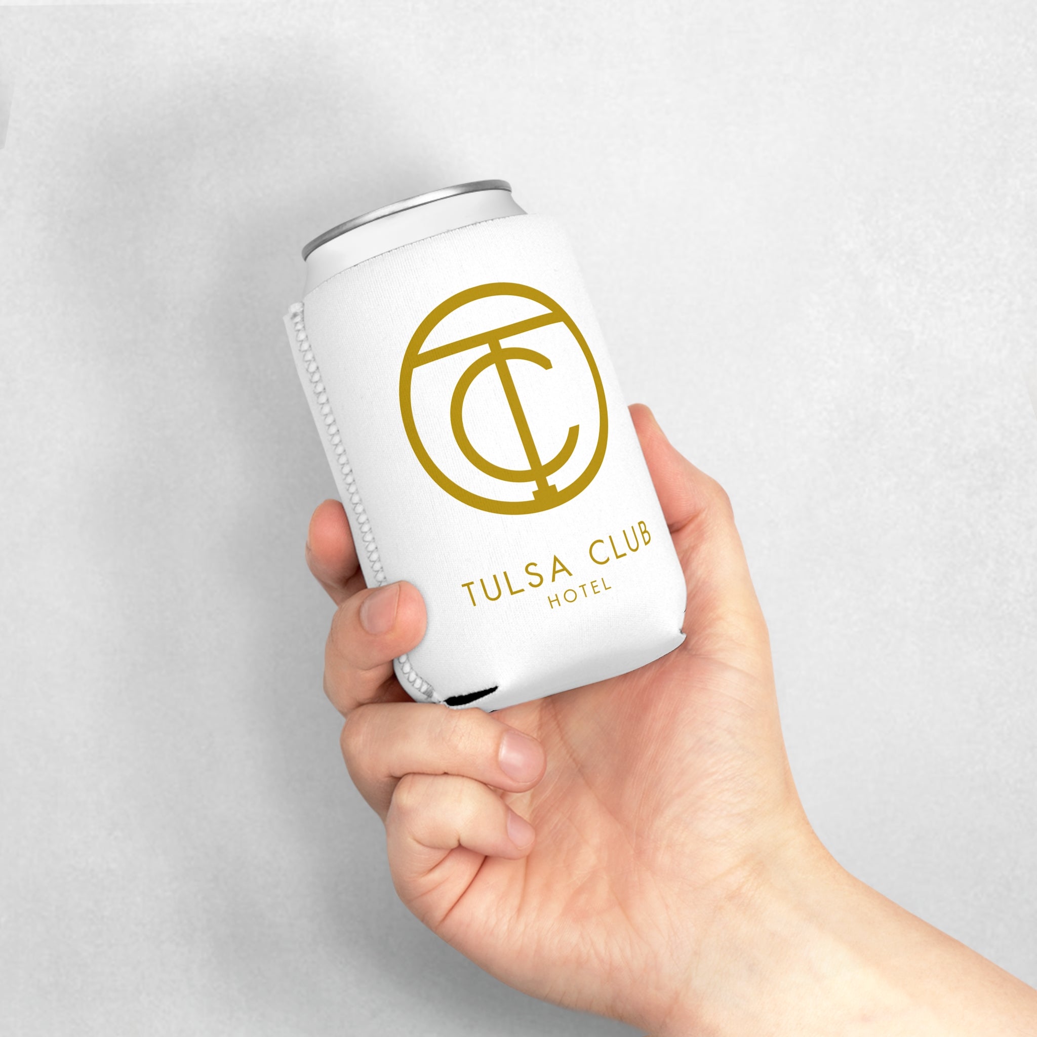 Tulsa Club Hotel Heritage Monogram Can Cooler Sleeve