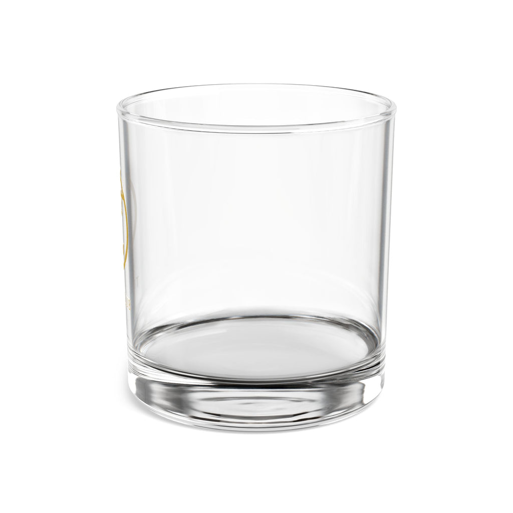 Gold Monogram Rocks Glass (10 oz) — Elegant Tulsa Club Whiskey Tumbler