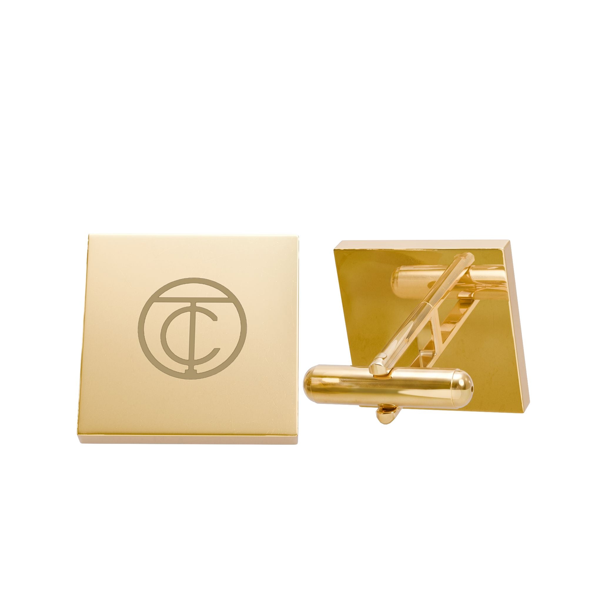 Tulsa Club Signature Emblem Polished Gold Cufflinks
