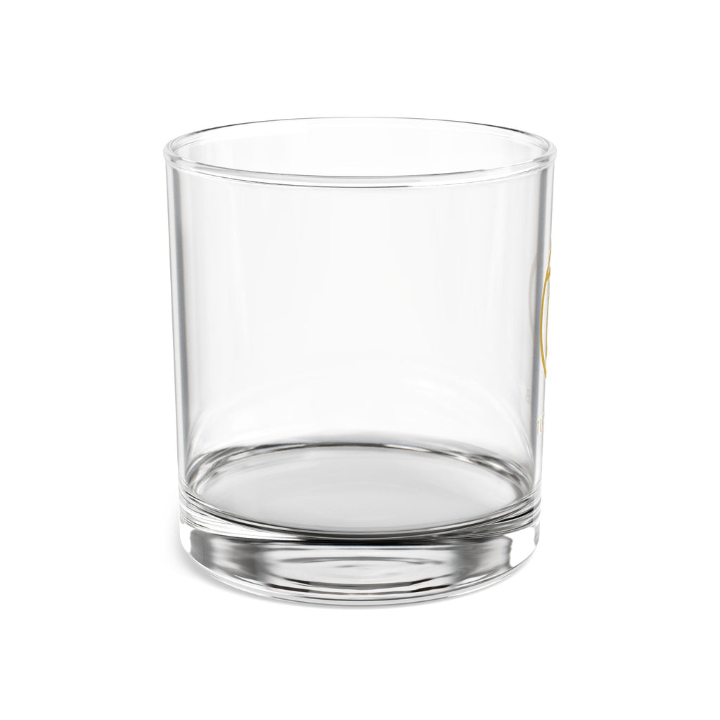 Gold Monogram Rocks Glass (10 oz) — Elegant Tulsa Club Whiskey Tumbler