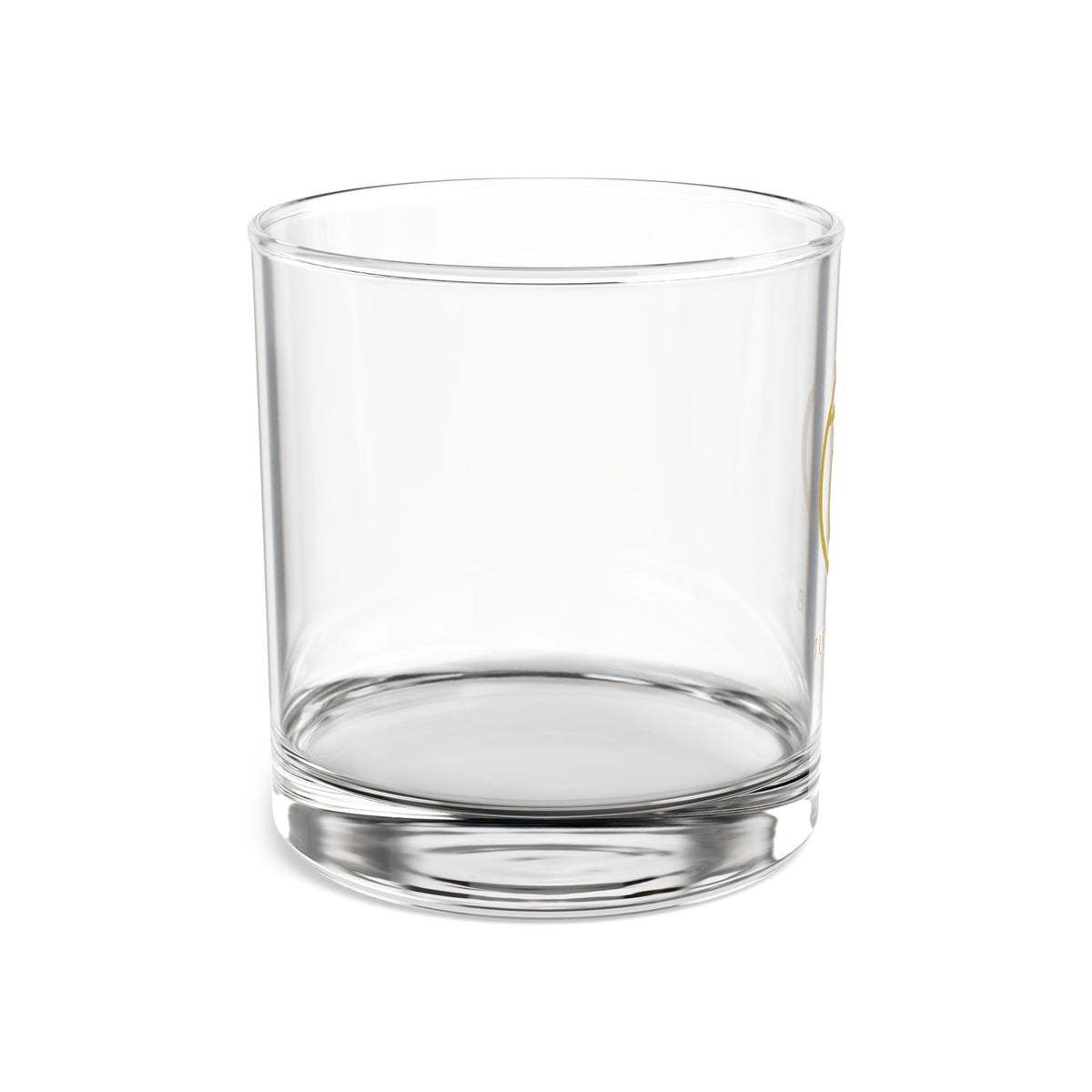 Gold Monogram Rocks Glass (10 oz) — Elegant Tulsa Club Whiskey Tumbler