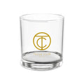 Gold Monogram Rocks Glass (10 oz) — Elegant Tulsa Club Whiskey Tumbler