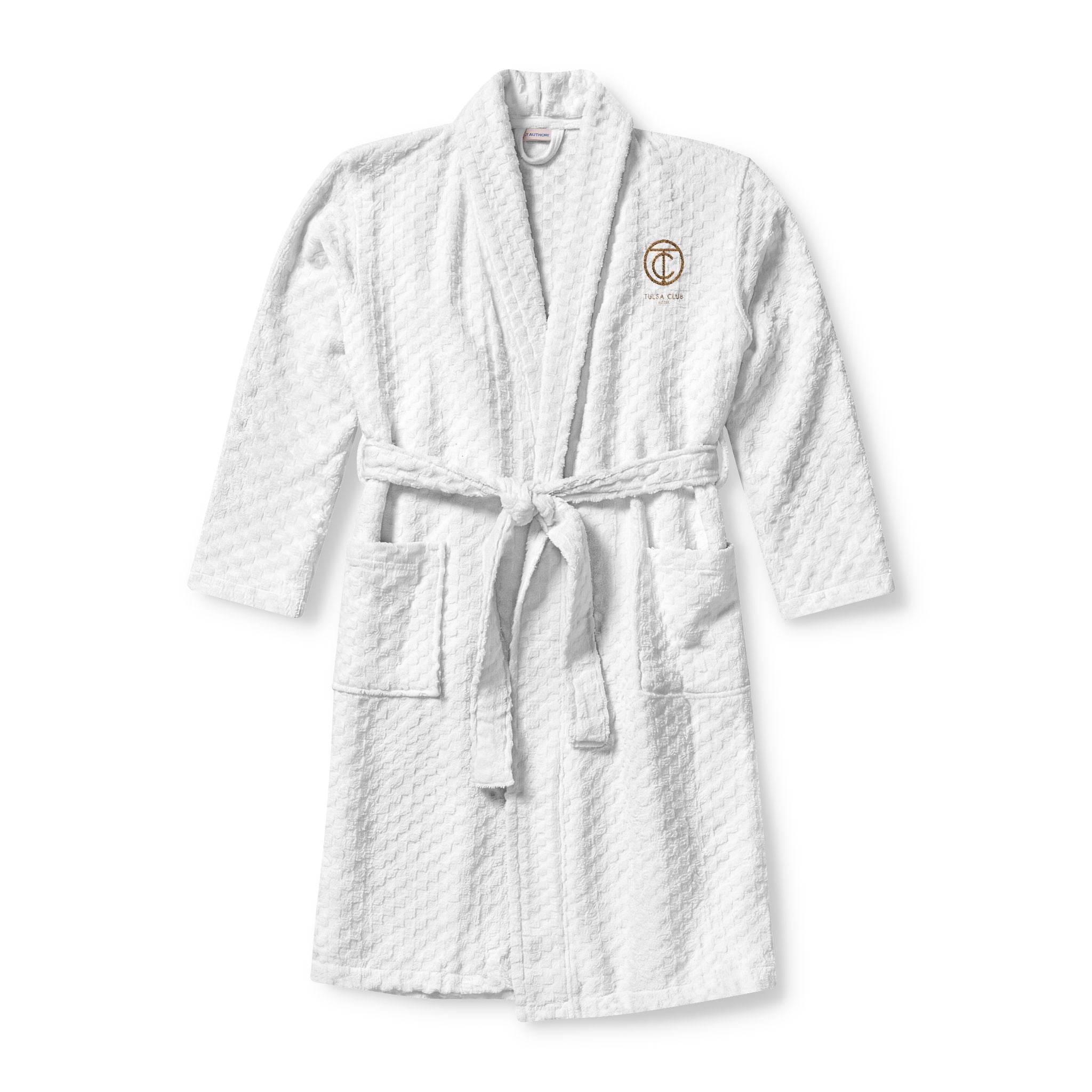 Embroidered Terry Shawl Robe — Cozy Spa-Style Bathrobe with Chest Monogram