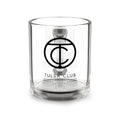 Tulsa Club Glass Mug — 10oz Clear Coffee & Tea Cup with Monogram Logo
